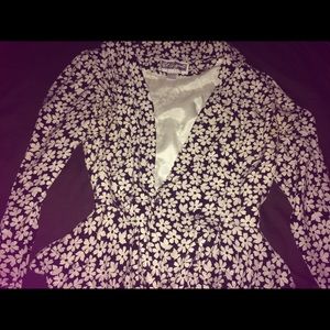 Pat Argenti Unique Vintage Floral Silk Wrap Jacket